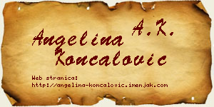 Angelina Končalović vizit kartica